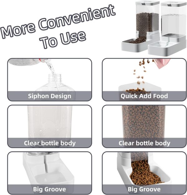 Gravity Pet Feeder and Water Dispenser Set - Image 3