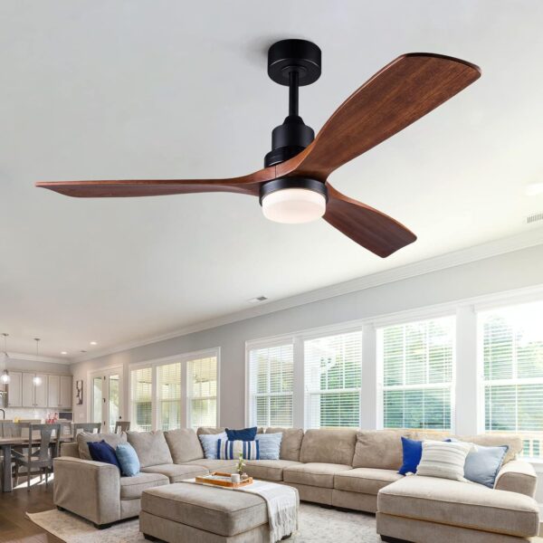 BOJUE 60 Inch Ceiling Fans with Lights and Remote Control - Image 3