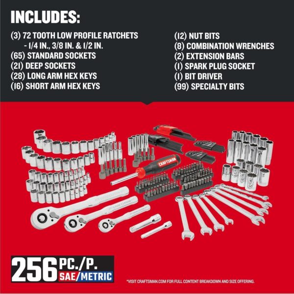 CRAFTSMAN Mechanics Tool Set, 256-Piece - Image 3