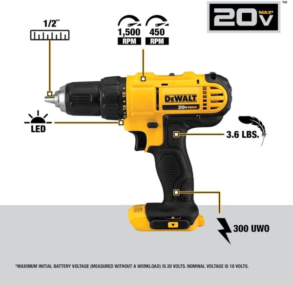 DEWALT 20V MAX Cordless Drill and Impact Driver - Image 2