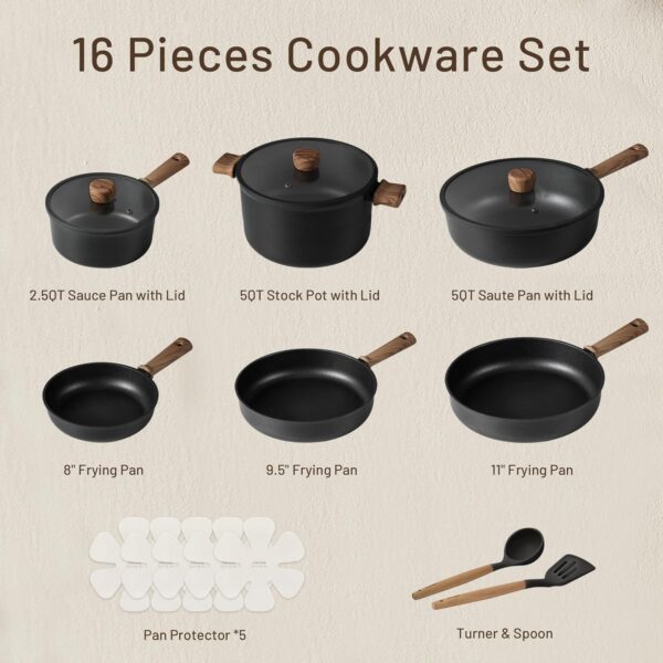 CAROTE Nonstick Pots and Pans,Cookware Set - Image 4