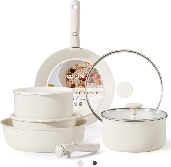 CAROTE 11pcs Pots and Pans Set, Nonstick - Image 3