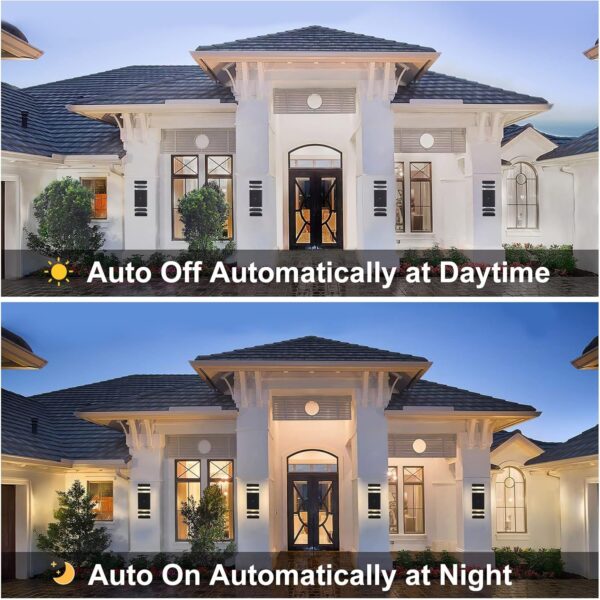 Dusk to Dawn Sensor Outdoor Wall Lights 4 Pack - Image 2
