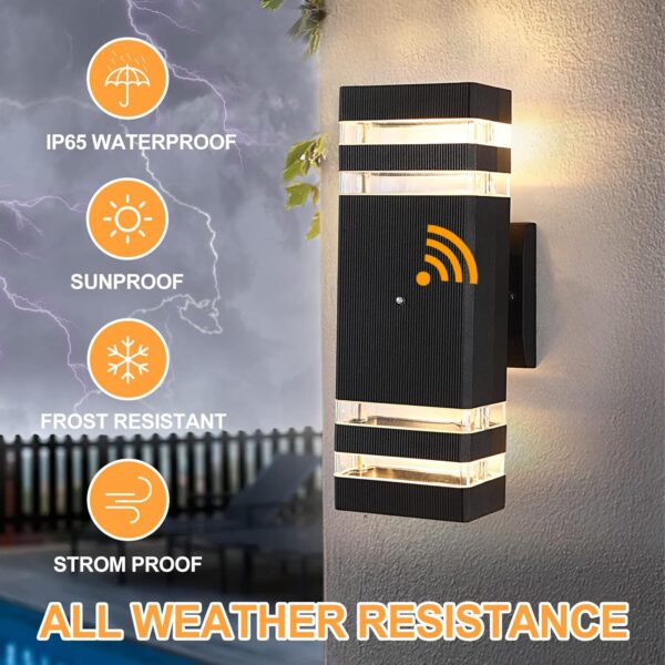 Dusk to Dawn Sensor Outdoor Wall Lights 4 Pack - Image 3