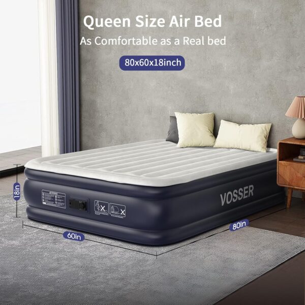 Air Mattress Queen with Built in Pump,18''